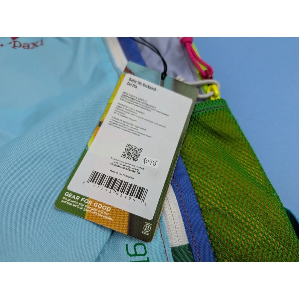Cotopaxi Batac 16L One of a Kind Colorway Lightweight Hiking Backpack Adventures